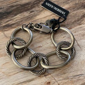 Dyrberg/Kern Chandani very large link Antique Bronze chain bracelet